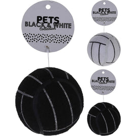 Basic Pets Black And White Collection Honden Speelgoed-Bal 7.5 Cm Assorti