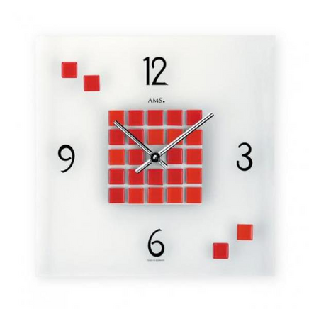 BeoXL - Wandklok Mosaic RED Modern Design