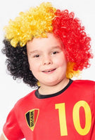 België Supporterspruik Tricolore Belgium Wk Zwart/Geel/Rood