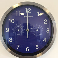 BeoXL - Wandklok Temperatuur en hygro meter  Modern Design Blauw