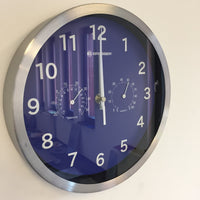 BeoXL - Wandklok Temperatuur en hygro meter  Modern Design Blauw