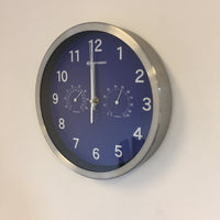 BeoXL - Wandklok Temperatuur en hygro meter  Modern Design Blauw
