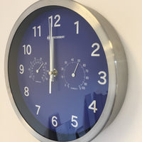 BeoXL - Wandklok Temperatuur en hygro meter  Modern Design Blauw
