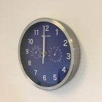 BeoXL - Wandklok Temperatuur en hygro meter  Modern Design Blauw