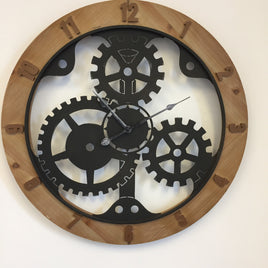 BeoXL - Wandklok WOOD & GEAR INDUSTRIAL DESIGN