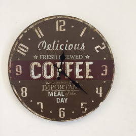 BeoXL - Wandklok Coffee Brown Vintage Industrieel