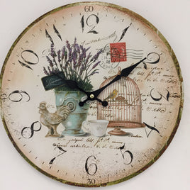 BeoXL - Wandklok les fleur vintage