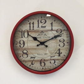 BeoXL - Wandklok Vinclos Rouge Vintage Design