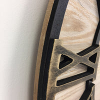 BeoXL - Wandklok Metal & Wood Industrial Design
