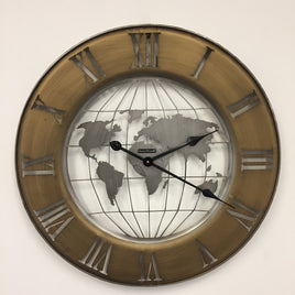 BeoXL - Wandklok Vintage World Gold