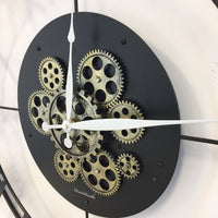 BeoXL - Wandklok BLACK GEAR 70 INDUSTRIEEL DESIGN