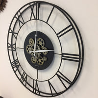 BeoXL - Wandklok BLACK GEAR 70 INDUSTRIEEL DESIGN