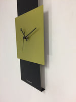 BeoXL - Wandklok Black-Line & LIME GREEN Modern Design