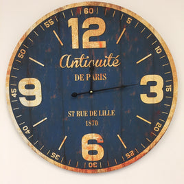 BeoXL - Wandklok PARIS ANTIQUE BLUE