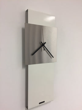 BeoXL - Wandklok LaBrand Export Line White & Silver Modern Dutch Design