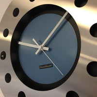 BeoXL - Wandklok mecanica kleine binnencirkel middernacht blauw wit modern nederlands design handgemaakt 40 cm