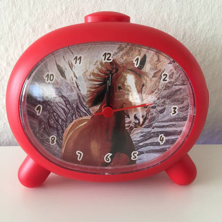 BeoXL - Kinderwekker met galopperend paard rood