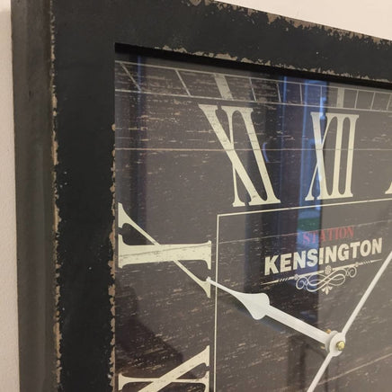 BeoXL - Wandklok Kensington hout retro zwart