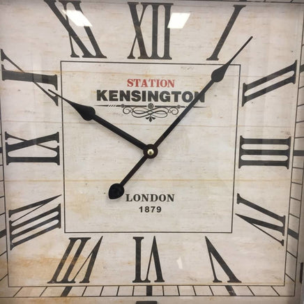 BeoXL - Wandklok Kensington hout retro wit