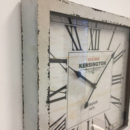 BeoXL - Wandklok Kensington hout retro wit