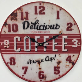 BeoXL - Wandklok retro Coffee Red