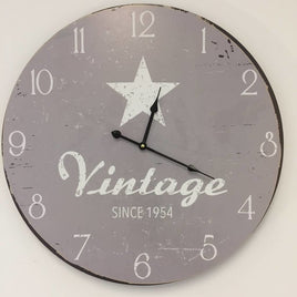 BeoXL - Wandklok Vintage Silver Star
