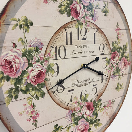 BeoXL - Wandklok La vie en rose retro vintage design