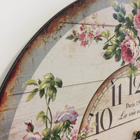 BeoXL - Wandklok La vie en rose retro vintage design
