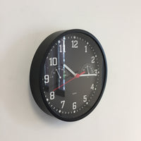 BeoXL - Wandklok Black Thermo & Hygro Modern Design