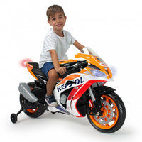 Injusa Elektrische Kindermotorfiets Repsol 12V Oranje/Wit