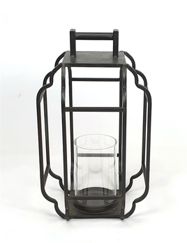 Black Metal Lantern open cube