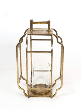 Gold Metal Lantern open cube