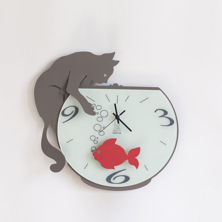 BeoXL - Wandklok Modern Italiaans design "Tommy and Fish"