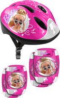 Stamp Barbie 5-Delige Skatebescherming /Wit Maat S roze