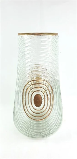 Glass Vase Vertigo Gold Inlaid