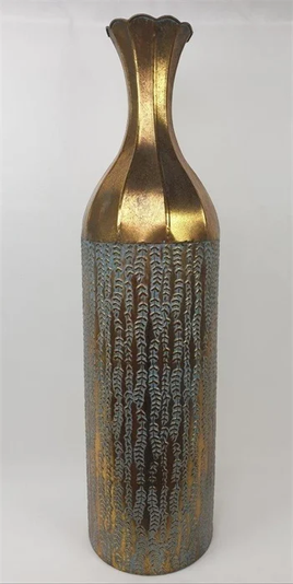 Gold Cobalt Bottle Vase