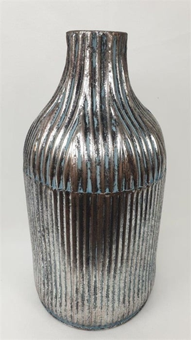 Silver Line Metal Vase