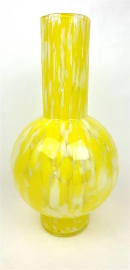 Double sphere Yellow dotted Vase