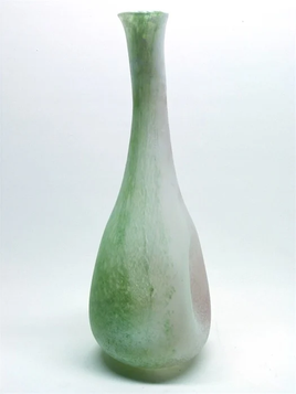 Tall Vase Drop White/Green