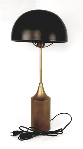 Gold Lamp Black Mushroom Shade