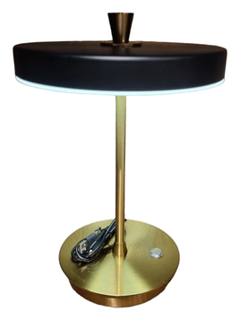 Touch Table Lamp Cagli Matt Black- Gold